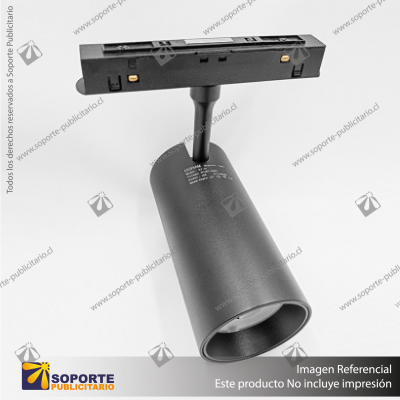 MONACO - FOCO TRACK LIGHT MAGNETICO CUERPO NEGRO 15W 48V 4000K