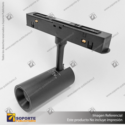 MONACO - FOCO TRACK LIGHT MAGNETICO CUERPO NEGRO 6W 48V 4000K