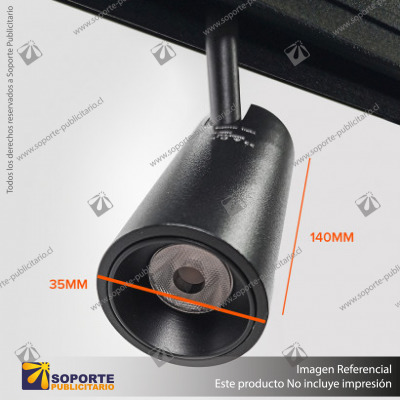 MONACO - FOCO TRACK LIGHT MAGNETICO CUERPO NEGRO 6W 48V 4000K