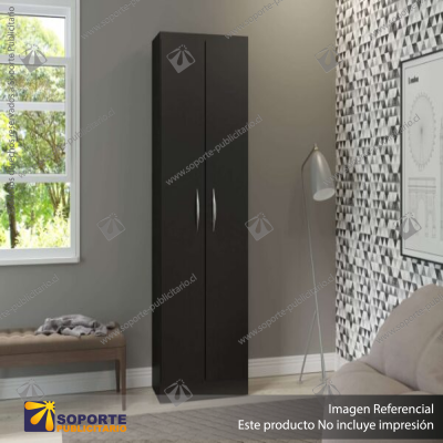 MUEBLE MULTIUSO NEGRO 2 PUERTAS
