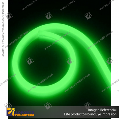 NEON FLEXIBLE DIAMETRO 14 MM VERDE 5 MTS
