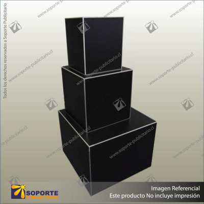 NESTING DISPLAY CUBES SET - 3 - PRIME LAMINATE COLOUR - 600X600X450 + 400X400X400 + 300X300X350