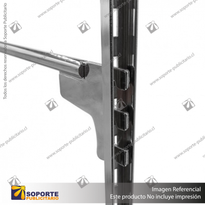 NOVA SOPORTE BARRA REDONDA DIAMETRO 14 MM 30 CM CROMADO