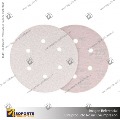 P00120 DISCO DE LIJA A-275 VELCRO CON 6 ORIFICIOS 152 MM