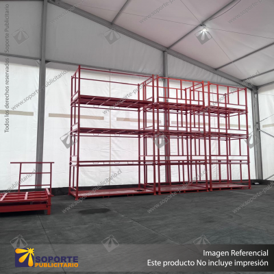 PALLET METALICO APILABLE (MAX. 4 NIVELES) PARA RACK BASE PERIMETRAL 150*150*140 CMS