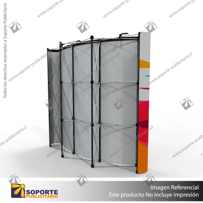 PANEL ARAÑA PAI CURVO 3 CUERPOS (210*230 CMS) + CARRO BASICO + LAMINAS PAI + FOCOS HALOGENO