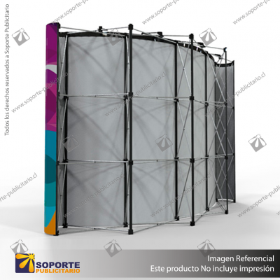 PANEL ARAÑA PAI CURVO 4 CUERPOS (280*230 CMS) + CARRO BASICO + LAMINAS PAI + FOCOS HALOGENO