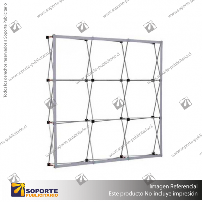 PANEL ARAÑA TEXTIL RECTO 3 CUERPOS (225*230 CMS) + CARRO BASICO + FOCOS HALOGENO