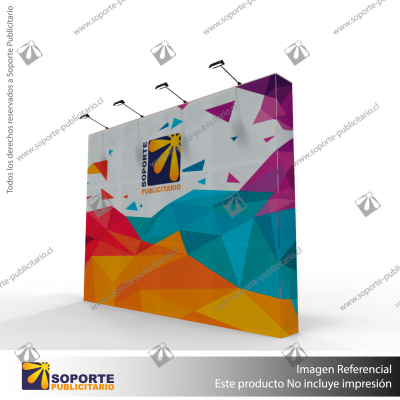 PANEL ARAÑA TEXTIL RECTO 4 CUERPOS (300*230 CMS) + CARRO BASICO + FOCOS HALOGENO
