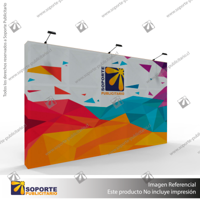 PANEL ARAÑA TEXTIL RECTO 5 CUERPOS (375*230 CMS) + CARRO BASICO + FOCOS HALOGENO