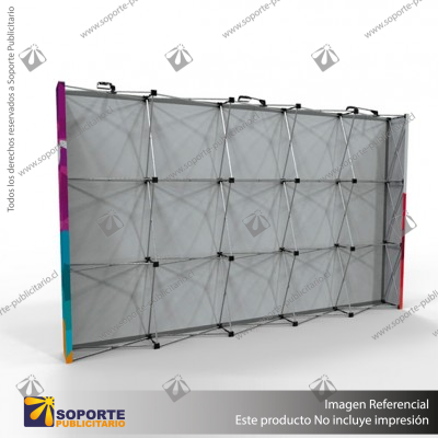 PANEL ARAÑA TEXTIL RECTO 5 CUERPOS (375*230 CMS)