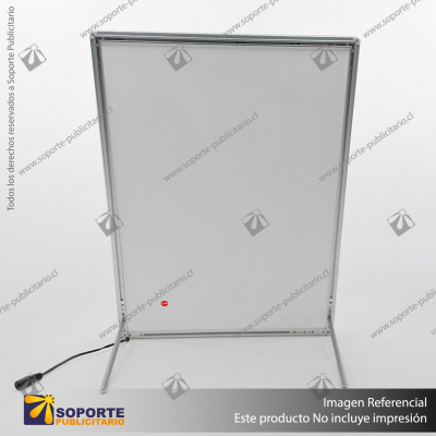 PANEL MENU SLIM BOX 1 CARA A2 CON PINES (435X600) COLOR PLATEADO