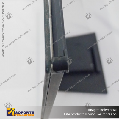 PANEL MENU SLIM BOX 1 CARA A3 CON PEDESTAL (312X427) COLOR NEGRO