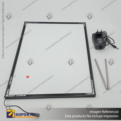 PANEL MENU SLIM BOX 1 CARA A3 CON PINES (312X427) COLOR NEGRO