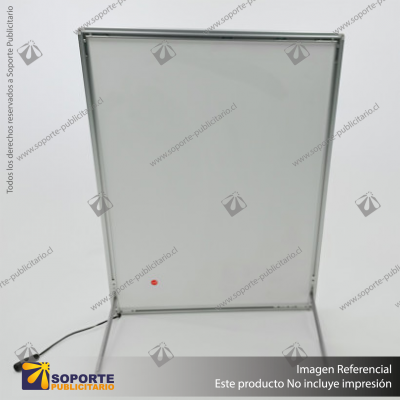 PANEL MENU SLIM BOX 1 CARA A3 CON PINES (312X427) COLOR PLATEADO