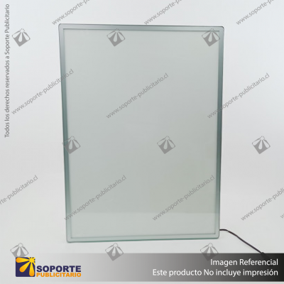 PANEL MENU SLIM BOX 1 CARA A3 CON PINES (312X427) COLOR PLATEADO