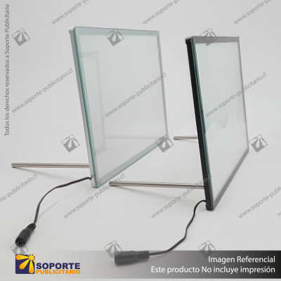 PANEL MENU SLIM BOX 1 CARA A4 CON PINES (225X304) COLOR NEGRO
