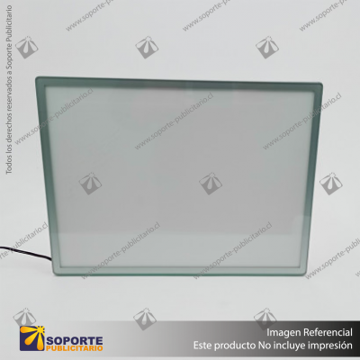 PANEL MENU SLIM BOX 1 CARA A4 CON PINES (225X304) COLOR PLATEADO