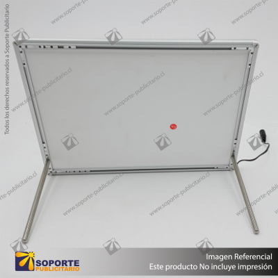 PANEL MENU SLIM BOX 1 CARA A4 CON PINES (225X304) COLOR PLATEADO