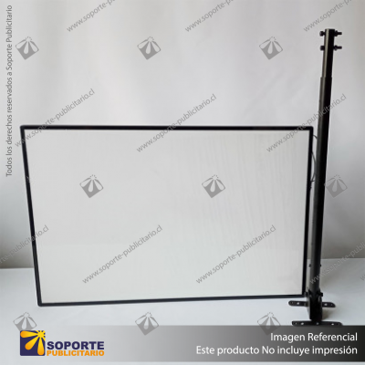 PANEL MENU SLIM BOX COLGANTE CON BRAZO TELESCOPICO (400X600) COLOR NEGRO