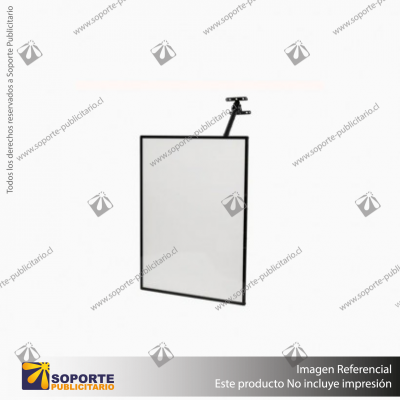 PANEL MENU SLIM BOX COLGANTE CON BRAZO TELESCOPICO (400X600) COLOR NEGRO