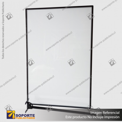 PANEL MENU SLIM BOX COLGANTE CON BRAZO TELESCOPICO (600X900) COLOR NEGRO