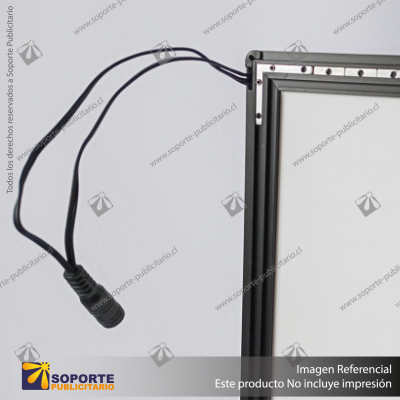 PANEL MENU SLIM BOX COLGANTE CON BRAZO TELESCOPICO (600X900) COLOR NEGRO