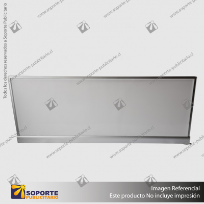 PANEL MENU SLIM BOX DOBLE CARA COLGANTE PIOLAS (1000X350) COLOR PLATEADO