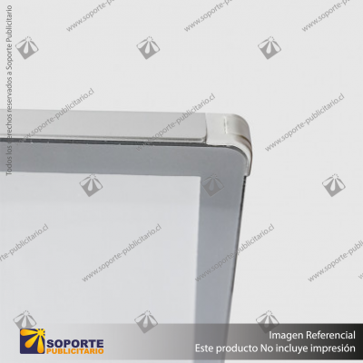 PANEL MENU SLIM BOX DOBLE CARA COLGANTE PIOLAS (1000X350) COLOR PLATEADO