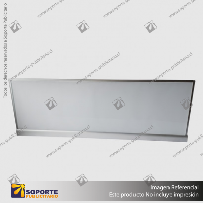 PANEL MENU SLIM BOX DOBLE CARA COLGANTE PIOLAS (1200X450) COLOR PLATEADO