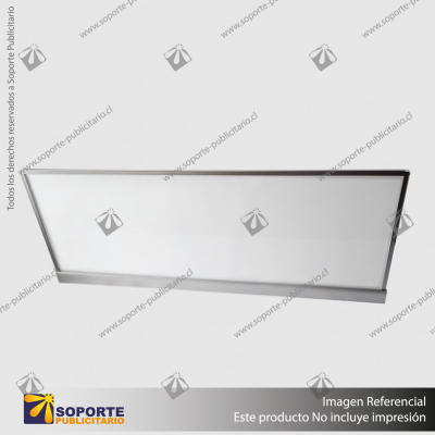 PANEL MENU SLIM BOX DOBLE CARA COLGANTE PIOLAS (900X350) COLOR PLATEADO