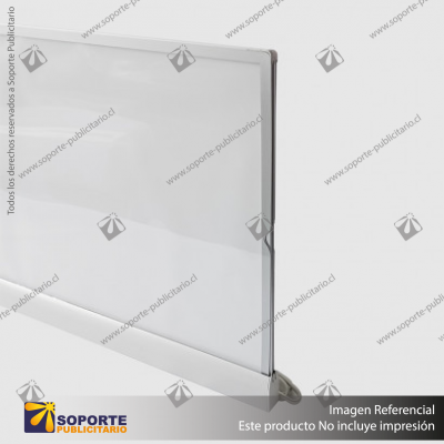 PANEL MENU SLIM BOX DOBLE CARA COLGANTE PIOLAS (900X350) COLOR PLATEADO