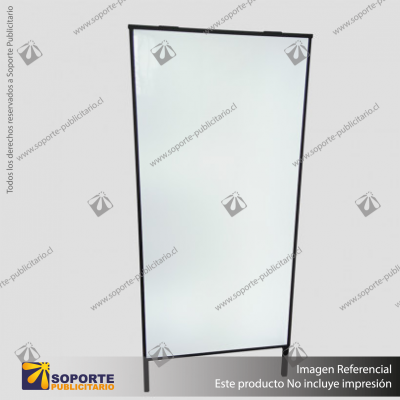 PANEL MENU SLIM BOX TRIPODE 600X1200MM COLOR NEGRO CON BATERIA
