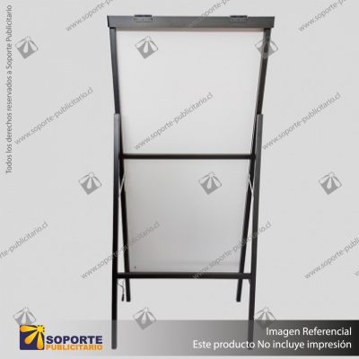 PANEL MENU SLIM BOX TRIPODE 600X1200MM COLOR NEGRO CON BATERIA