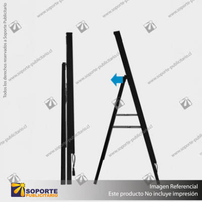 PANEL MENU SLIM BOX TRIPODE 600X1200MM COLOR NEGRO CON BATERIA
