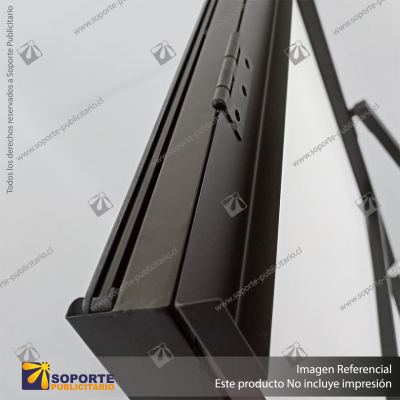 PANEL MENU SLIM BOX TRIPODE 600X1200MM COLOR NEGRO CON BATERIA