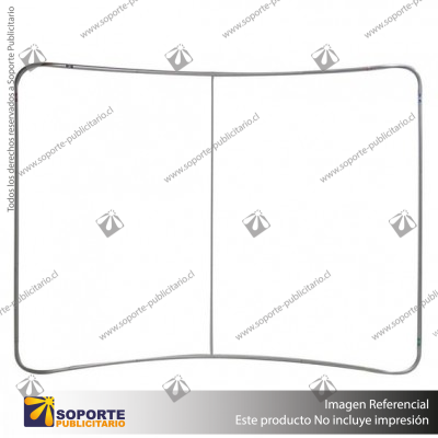 PANEL PUBLICITARIO TUBO TEXTIL CURVO 240*230 CMS
