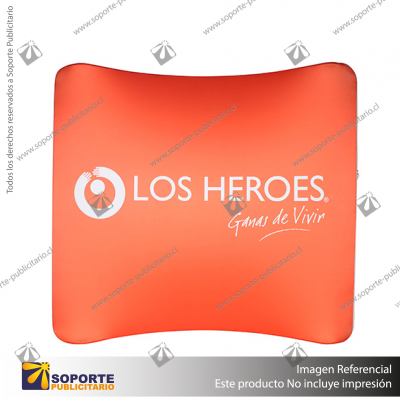 PANEL PUBLICITARIO TUBO TEXTIL CURVO 300*230 CMS