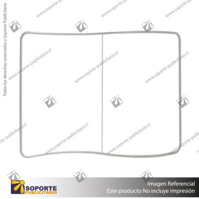 PANEL PUBLICITARIO TUBO TEXTIL ONDA 300*230 CMS + CARRO BASICO + FOCOS HALOGENO