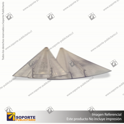 PERFIL H CLIP POLI - CRISTAL 16 X 11600