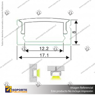 PERFIL PARA CINTA LED ALP 002