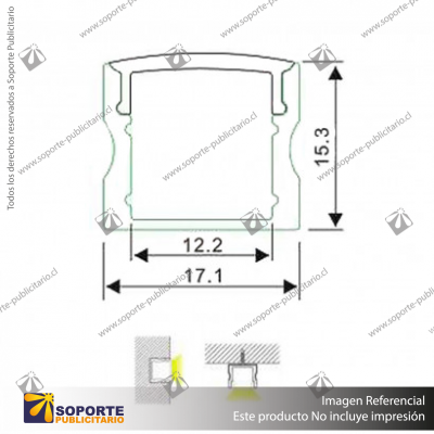 PERFIL PARA CINTA LED ALP 004