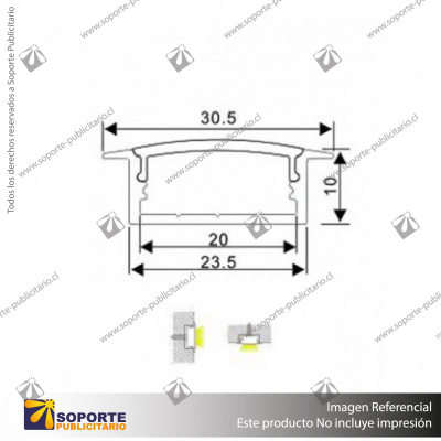 PERFIL PARA CINTA LED ALP 013
