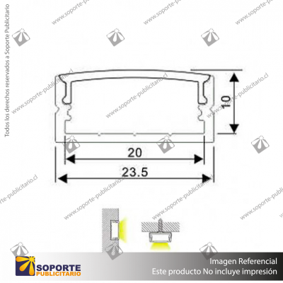 PERFIL PARA CINTA LED ALP 014