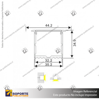 PERFIL PARA CINTA LED ALP 017