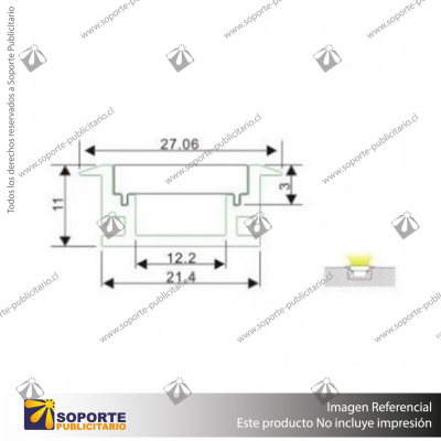 PERFIL PARA CINTA LED ALP 033