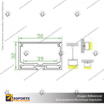 PERFIL PARA CINTA LED ALP 046