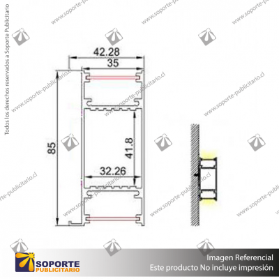 PERFIL PARA CINTA LED ALP 049