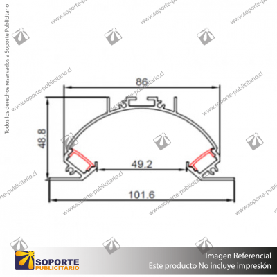 PERFIL PARA CINTA LED ALP 059 (2 MTS)