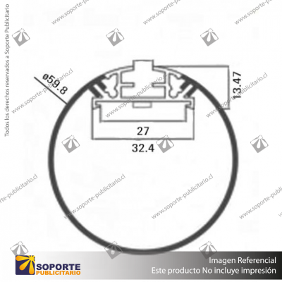 PERFIL PARA CINTA LED ALP D60